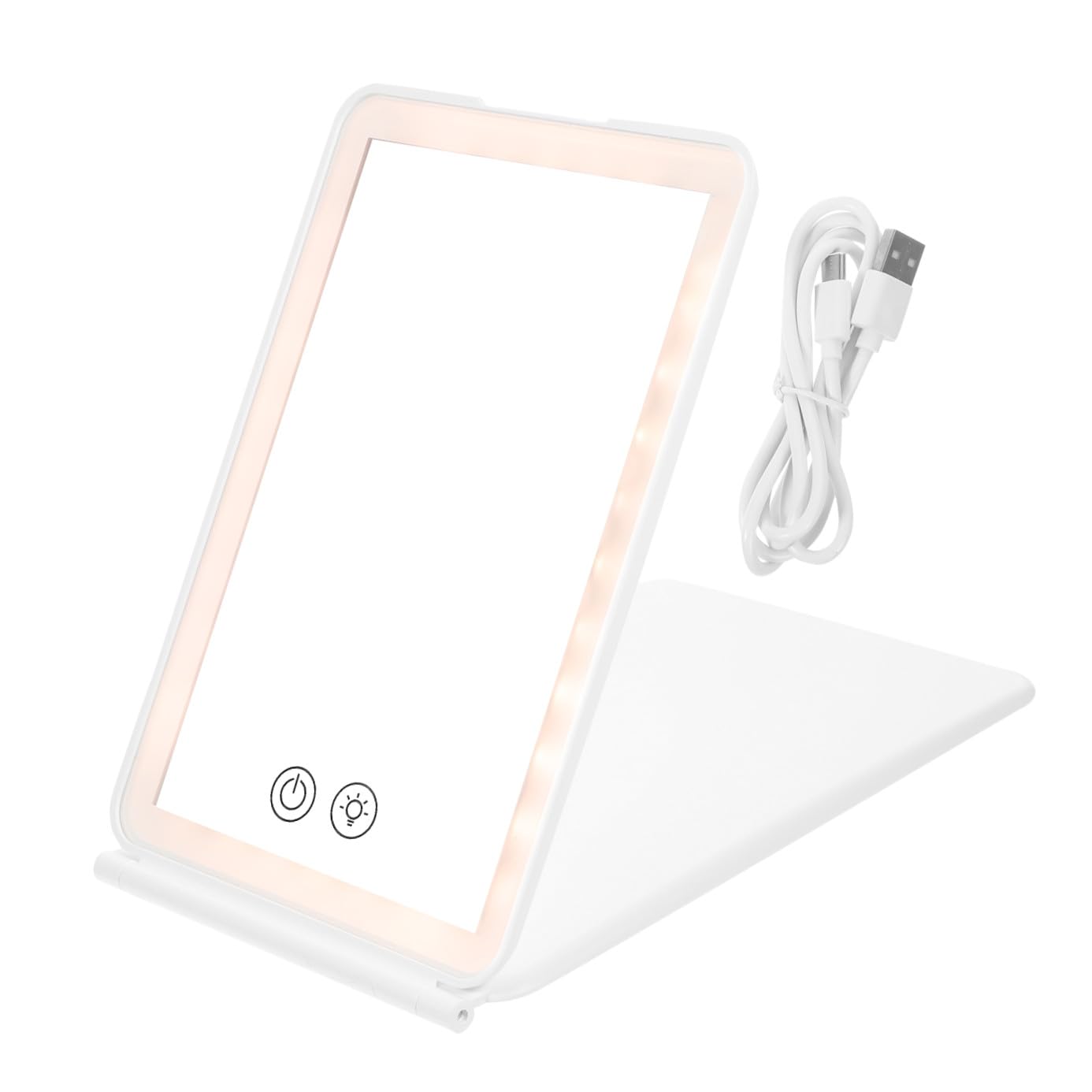 Miroir de bureau avec lumière LED Healvian petit format