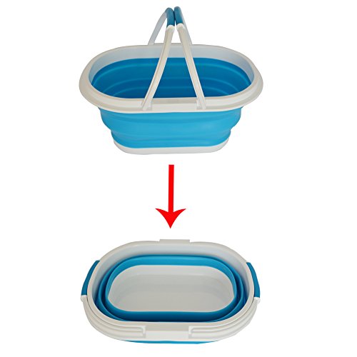 Honor Jojoba Secchio Pieghevole in Silicone Blu