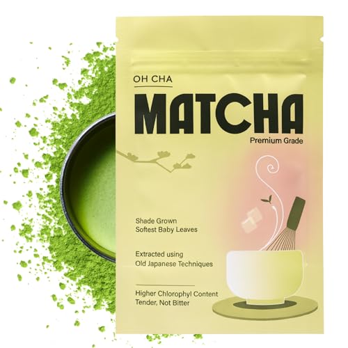 Image of OH CHA - Japanese Matcha Tea Powder | Premium Grade | 30gms - 30 Servings | Pure Authentic MatchaGreen Tea Powder Sourced from Shizuoka, Japan | Vegan, No Artificial Sweeteners, NON GMO | Best for Matcha Latte