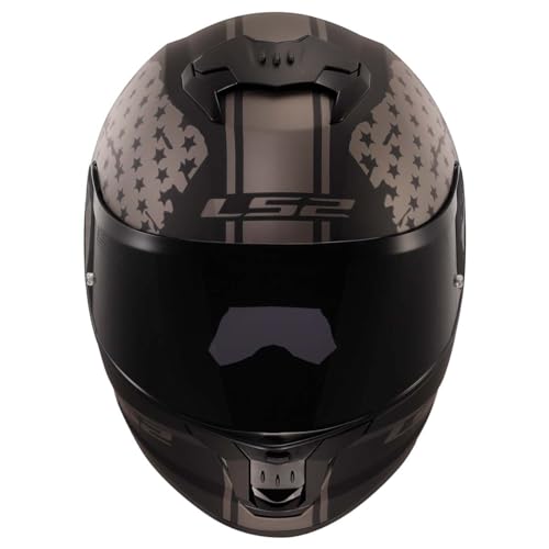LS2 Helmets Stream II Full Face Motorcycle Helmet W/ SunShield (Matte America Gray/Black - 2X-Large) by LS2 - Image 6