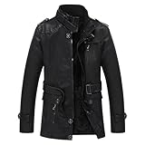 veste manteau cuir femme Cuir synthétique. La veste en cuir est douce et délicate, confortable et respirante. Avec une doublure lisse, la veste sera plus coupe-vent et chaude.
