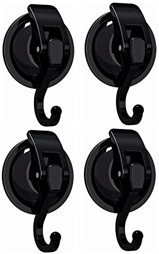 Apkhgtb Suction Cup Hooks 8Pack (Black 4Pack+ Gunmetal 4Pack) Reusable Towel Hooks Shower Hooks Door Wreath Hanger Suction Hooks Heavy Duty Wall Hooks For Glass Window Door Kitchen Bathroom #TOP1
