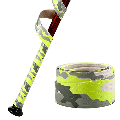 INSUM Baseball Bat Grip Tape Softball Bat Wrap Grip Tape 1.1mm (Yellow CAMO)