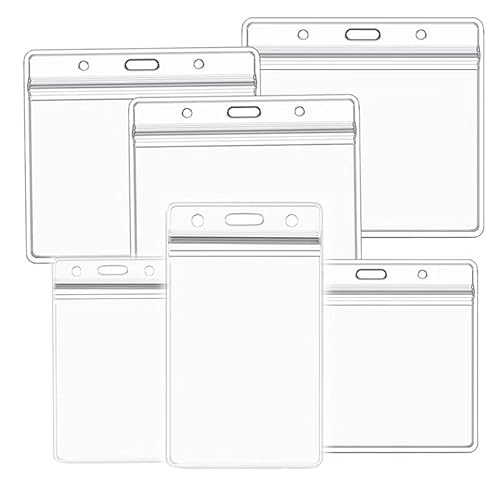 IDカードホルダー ネームホルダー 透明 10個入 移動ポケット IDカード 名札 ケース 名札ホルダー パスケース 名札 吊り下げ イベント スタッフ パス 名刺 社員証 ケース 入れ 首かけ 展示会 防水 横型 タイプ (11.5*10cm横板)