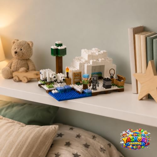 Image of Yashoni Building Blocks Toy Set for Kids | DIY STEM Construction Bricks with Mini Figures, Creative Models & Educational Play Set| Blocks Game (278, The Ice House)