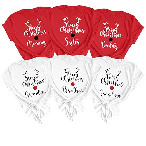 Custom Matching Pajama Christmas Shirts for Family, Personalized Pjs Christmas Shirts for Adult, Youth, Toddles, Plus Sizes