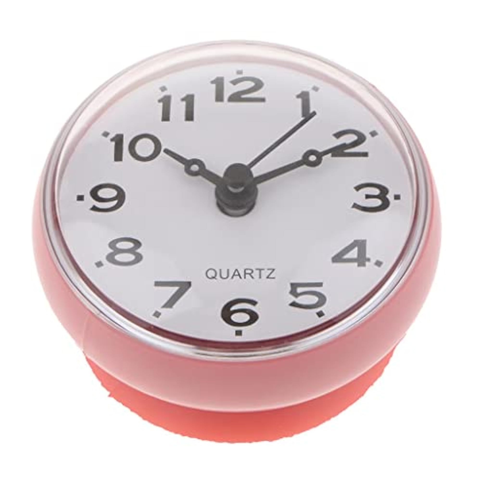 Waterproof Suction Cup Wall Clock, Pink
