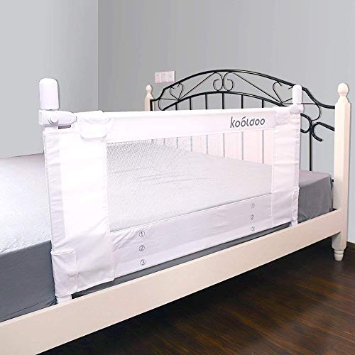 KOOLDOO 43" Vertical Lift Toddlers Safety Bed Rail Children Bed Guard with NBR