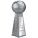 DINN BROS Customizable Championship Basketball Trophy with Engraving, March Madness Bracket Winner, Silver, 14 Inches Tall