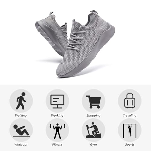 Image of DLWKIPV Running Shoes for Men Slip on Tennis Walking Sneakers Lightweight Non Slip Workout Gym Sports Volleyball Shoes Outdoor Athletic Casual Fashion Breathable Trainers