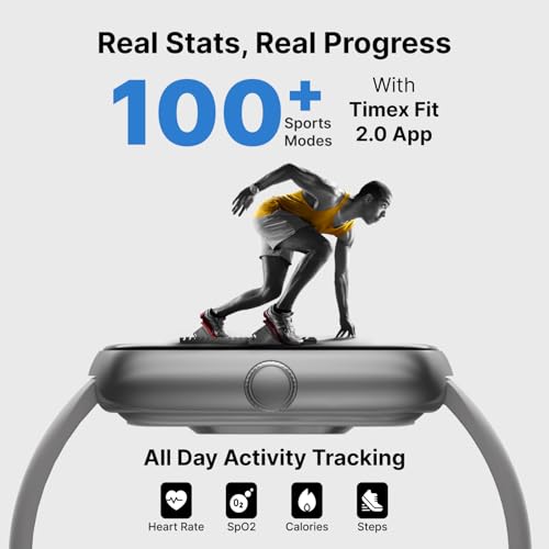 Image of TIMEX iConnect Calling Ace+ 1.83 inch(4.6 cm) 3D UI Display with Functional Crown and BT Calling Smartwatch for Unisex - TWIXW1502T