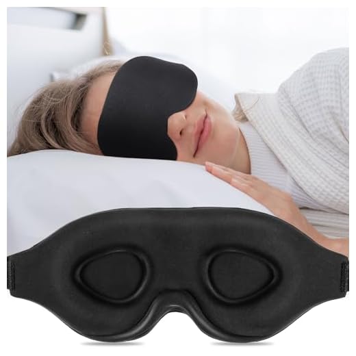 Antifaz para Dormir, Tapa Ojos para Dormir Hombres Mujeres 3D Anti-Luz Máscara de Dormir Ajustable con Espuma Viscoelástica Sleep Mask para Viaje Siesta
