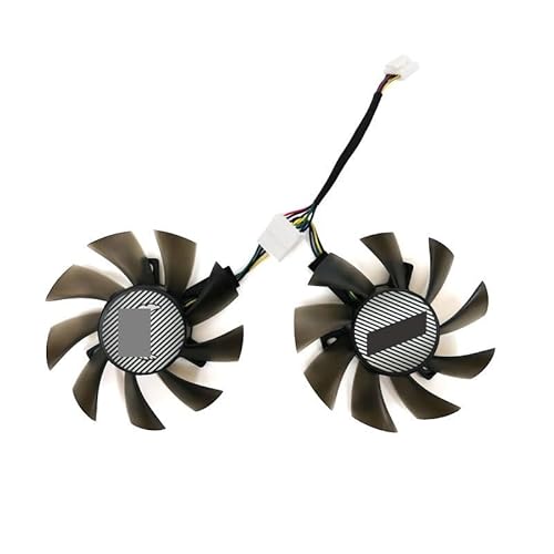 BDAKQJV Carte Graphique 2 pièces 75MM FD8015U12S RTX2060 GTX1660 GTX1650 Ventilateur GPU Compatible avec GTX 1650 1660 Super RTX 2060 Ventilateur de Refroidissement de Carte Graphique