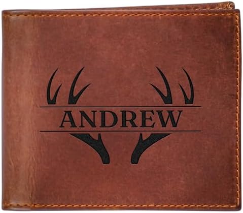 Personalized Leather Wallet for Men, Custom Monogram Gift Wallet ...
