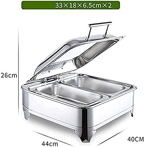 Récipients eau chaude chafing dish à couverture transparente visible