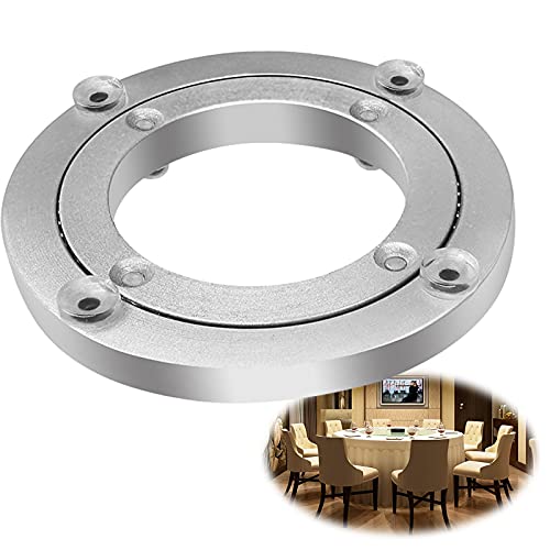 AILILI Kugellager Drehbar,Tischlager,Glatte Schwenkplatte,Aluminiumlegierung,Hochleistungs,Drehlager Drehteller,Stabil,für TV Tischplatte Drehteller Kugellager (Color : Silver, Size : 580mm/23in) Cover
