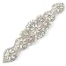 QueenDream fashion Rhinestone applique chain pearl bridal applique trim neckline