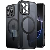 JETech Cover Magnetica per iPhone 16 Pro Max 6,9 Pollici con Pulsante di Controllo della Fotocamera, Compatibile con MagSafe, Custodia Sottile con Retro Opaco Traslucido (Titanio Nero)