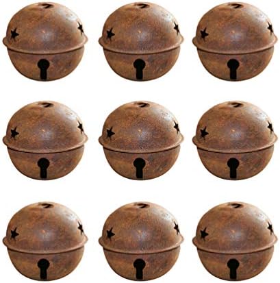 Artibetter 24pcs Rustic Metal Bells Xmas Tree Hanging Ornament for DIY Holiday Decor