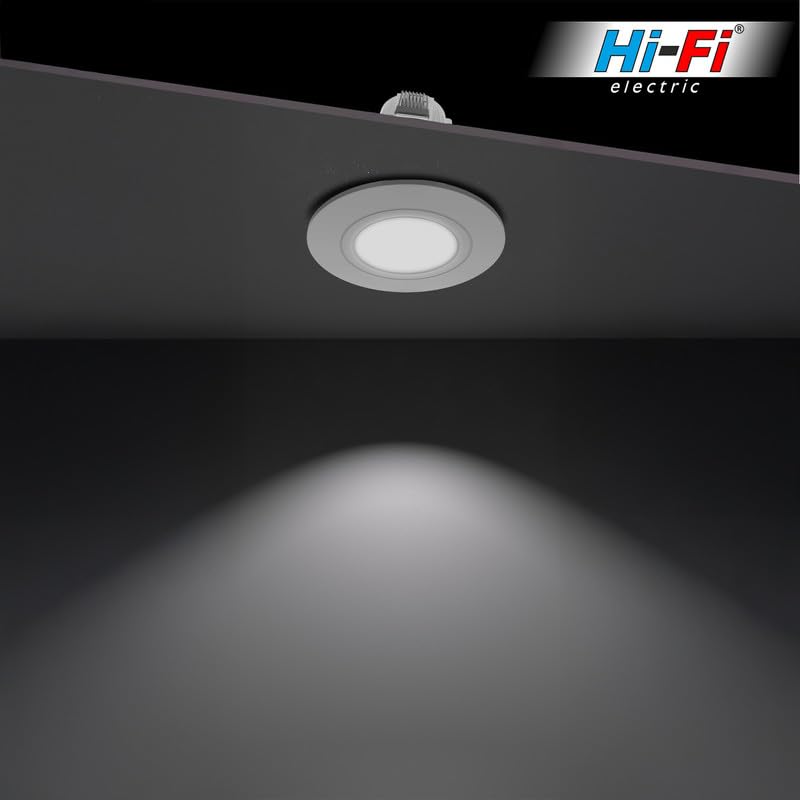 Image of elleys' ZIRA 3W LED Down Light (Cool White Light) Round Recessed Ceiling LED Light | Cut Out- 45 mm | BIS Certified & 4KV Surge Protection pop Lights for Ceiling (3W, Pack of 8)