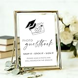 DAZONGE Graduation Decorations, Gold Metal Grad Floating Picture Frame, Tabletop Graduation Photo Guestbook Sign Decor, Class of 2026 Party Decor, Graduation Gifts