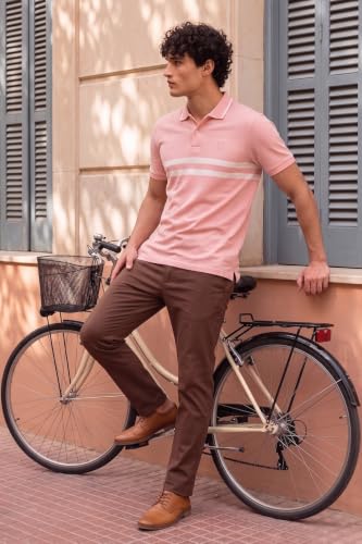 Image of Allen Solly Men's Polo T-Shirt | Polycotton Blend | Color-Block Design | Regular Fit | Smart Casual Wear