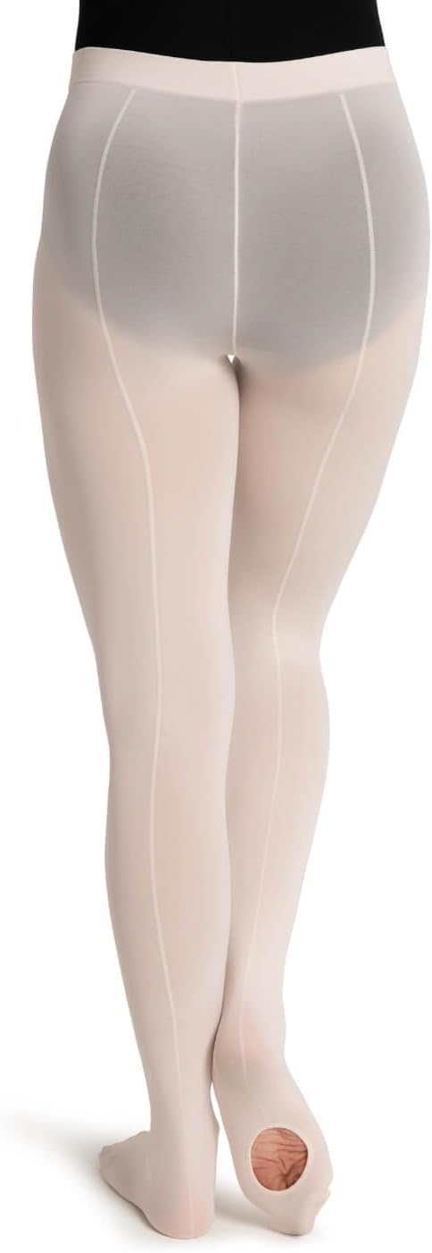 Capezio Ultra Soft Transition Tight with Back Seam, Light Pink, L/XL - Image 3
