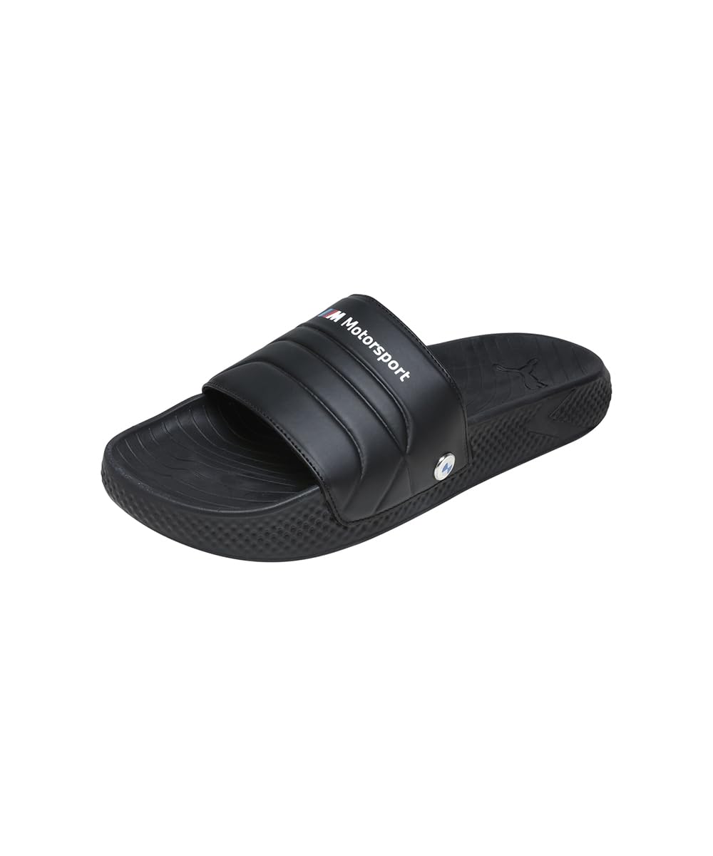 puma | BMW M Motorsport SoftridePro Leadpuff Men's Casual Slides | Black-Cool Cobalt-Pop Red | 10UK-picture-15