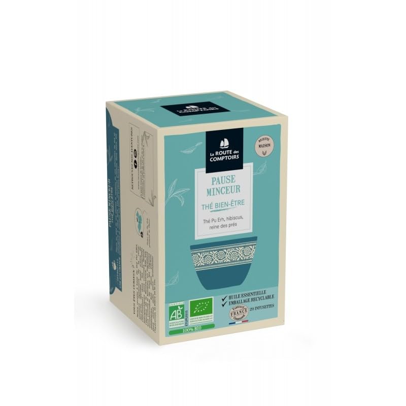 Thé pu erh pause minceur 20 infusettes 30g - La Route des Comptoirs