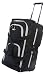 Olympia 22" 8 Pocket Rolling Duffel, Black+Chevron, One Size