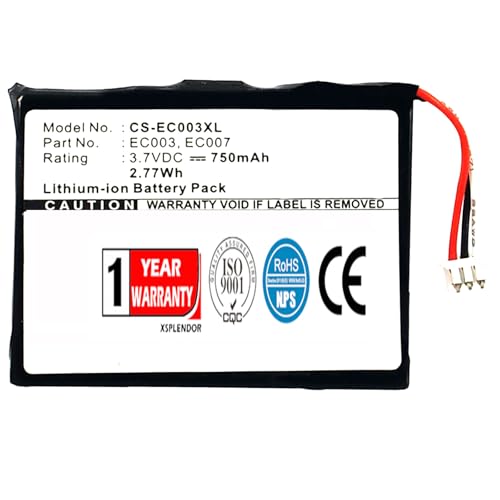 XPS Replacement Battery Compatible with Apple iPod Mini M9160LL/A M9434LL/A M9435LL/A M9436LL/A M9437LL/A M9800/A M9800B/A M9800CH/A M9800DK/A M9800FD/A M9800FE/A M9800J/A M9800KH/A PN EC003 EC007
