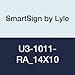 SmartSign U3-1011-RA_14X10"Danger 460 Volts" Reflective Recycled Aluminum Sign, 14" x 10"