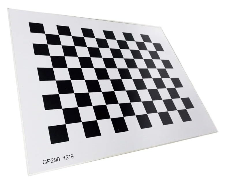 12x9 Glas Visuelle Optik Korrektur Bord Schachbrett Aluminiumoxid Kalibrierung Ziel Platte Diffuse Reflexion Opazität Quadratische Anordnung(50x50mm)