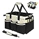 Mocoli Putzmittel Organizer, Tragbar Putztasche Pferd Putztasche mit Schultergurten Große Kapazität Putzwagen Putzmittel Aufbewahrung für Haus Auto und Badezimmer 38x25.5x23cm