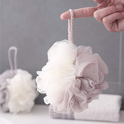 VONKY Bath Bola Duel Cores Bath Tubs Toalha corpo Scrubber Limpeza malha Duche café 11 centímetros F