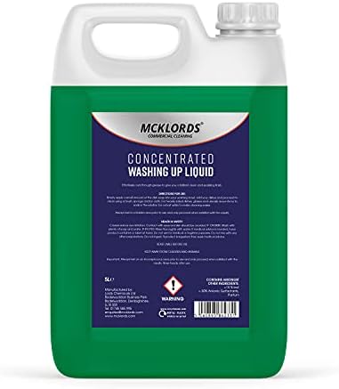 McKLords Concentrated Washing Up Liquid, Green, 5 Litre
