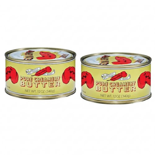 Red Feather Canned Butter A real butter from new Zealand-100% pure no artificial colors or flavors-Great For Hurricane Preparedness Emergency Survival Earthquake Kit-(2 Cans/12Oz Each) image 5