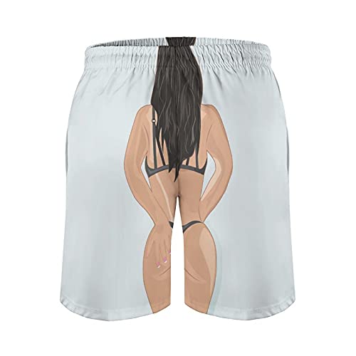 BAIKUTOUAN Bare Naked Sexy Women Print Swim Trunks Short Beach Pants for Men Casual4