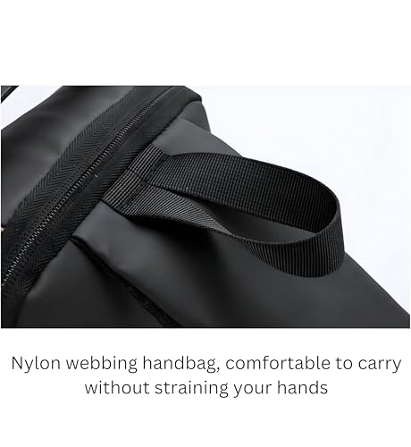 Image of Waterproof Polyester Slim Unisex Crossbody Sling Bag Chest Backpack Men's Shoulder Bag, Leisure Travel Handbag, Hard Shell Anti-Theft Chest Bag