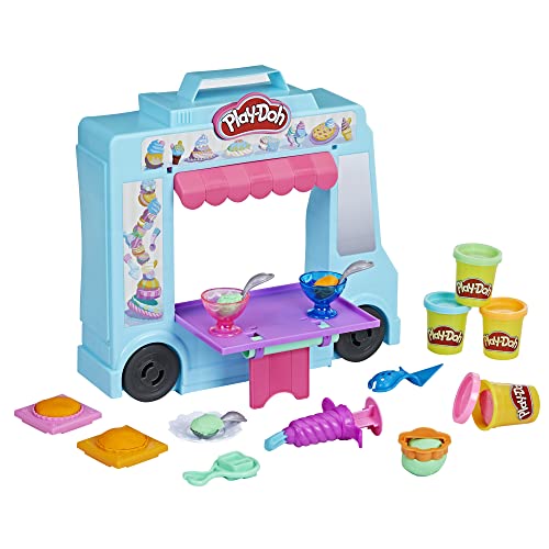 Play-Doh Kitchen Creations Ice Cream Truck Toy Playset for Kids, ...