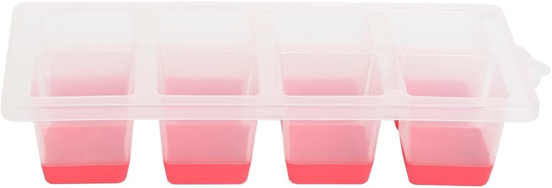 Lily's Home 2 Pack Extra Large Silicone Ice Cube Trays. Easy Push and Release Material. Ideal for Cocktails, Whiskey, Soups and Frozen Treats. Ice Trays for Freezer. Each Tray Makes 8 Large Cubes