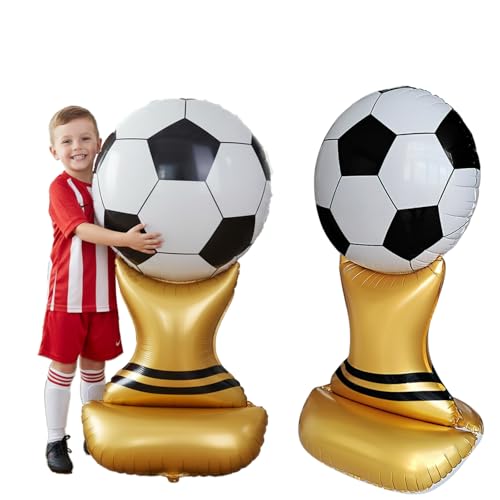 Ballon géant trophée de football 119,4 cm en Mylar doré éclatant pour fête de club