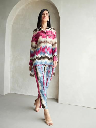 Leriya Fashion Women Rayon Western Summer Co-Ord Set (Lf-Kp-W1744&Tr827-3Xl Pink)