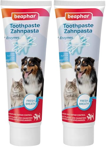 Beaphar Pasta Dentifricio Dog-a-Dent, 100 g, Menta piperita (Confezione da 2)