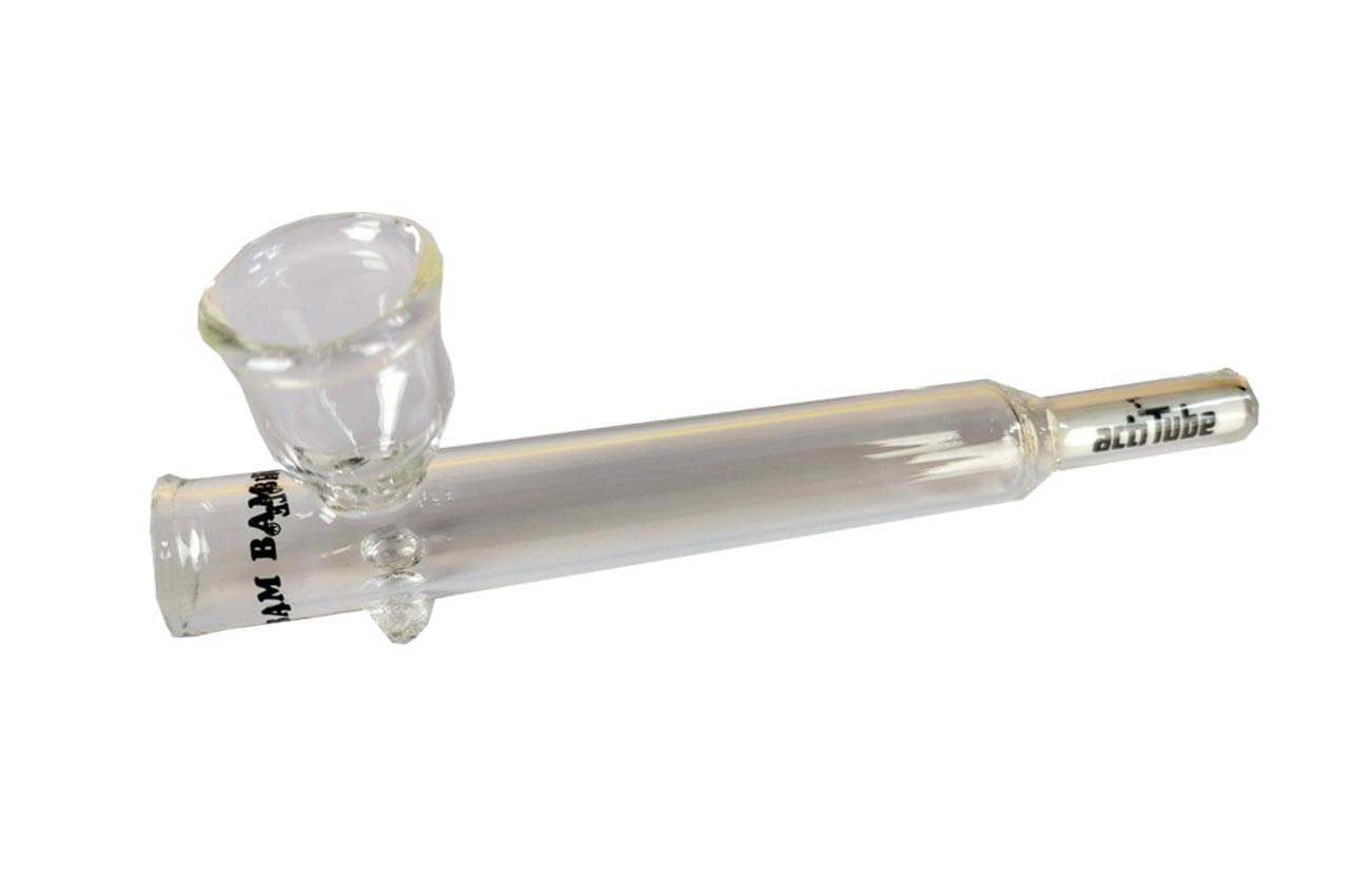 Glass Pipe with Activated Carbon Filter 12 cm 3-Piece Set - Tobacco Pipe Kawumm Pipe Smoking Pipe Glass Pipe (Glass Pipe)