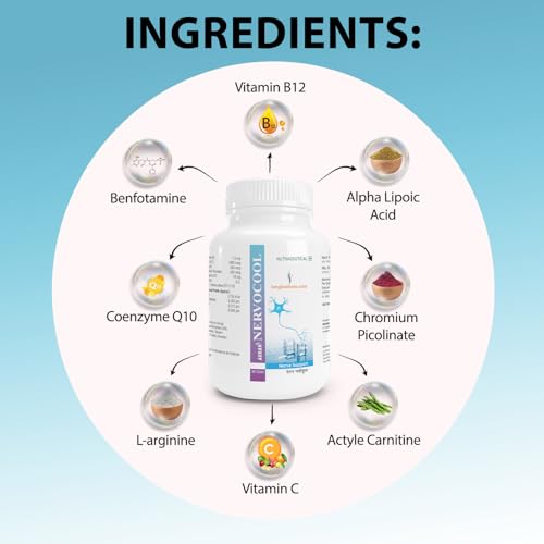 Image of Nervocool Nerve Support Supplement, 60 Tablets - Helps Reduce Pain, Numbness & Tingling in Hands & Feet due to Neuropathy