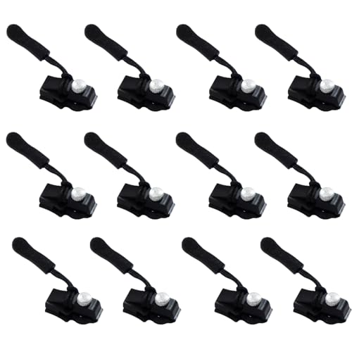 12 Pièces Kit Réparation Fermeture Éclair, Curseur Fermetures Eclair Clipsable, Kit De Réparation Instantanée De Fermeture Éclairs, Curseur De Remplacement Pour Fermetures Éclairs, Pour Bagages Vestes