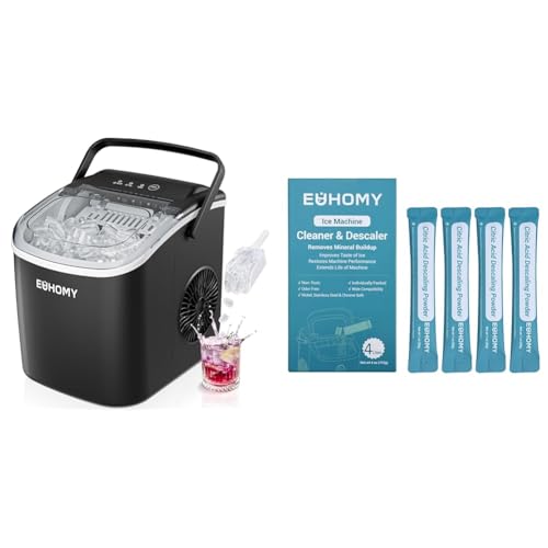 Máquina de hielo EUHOMY de mesada 26lbs 24h 9 cubos miniatura 1