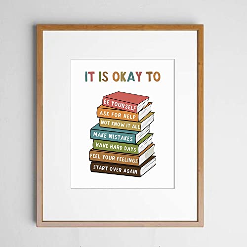 It Is Okay To Feel, Boho Classroom Decor, My Feelings, Classroom Poster, Educational Wall Art, Be Yourself, Playroom Wall Art Decor, School Counselor, Therapy Office Decor, No Framed (8x10 INCH) - Image 7