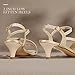 IDIFU Gold Heels for Women Women's Dressy Strappy 2 Inch Low Kitten Heel Open Toe Sandals Dress Shoes for Woman Lady in Bridal Dance Evening(Gold Glitter, 8)